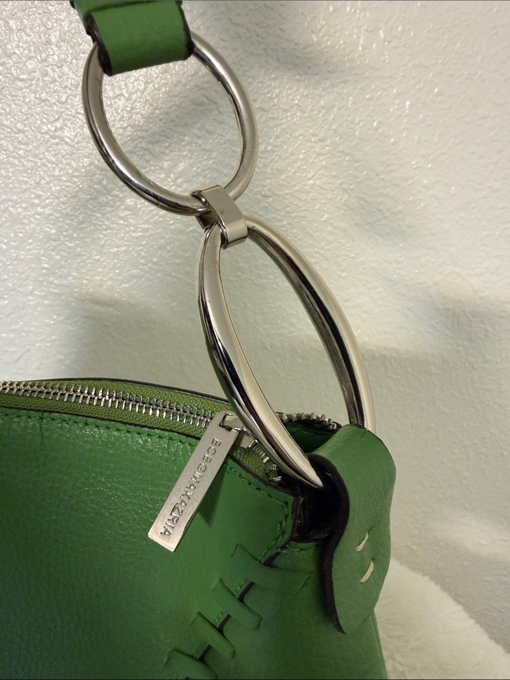 BCBGMaxAzria Green Leather Shoulder Hobo - Picture 5 of 13
